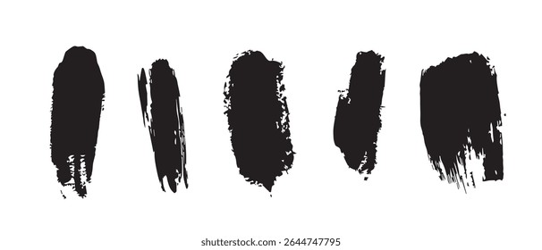 Black Ink Brush Strokes HighResolution Texture Pack.