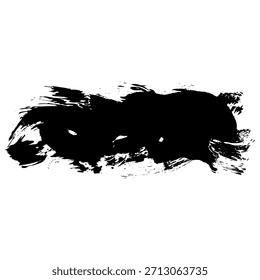 Pinceladas de tinta negra sobre fondo blanco opción de diseño grunge