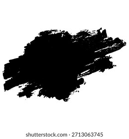 traçados de pincel de tinta preta em um plano de fundo plano