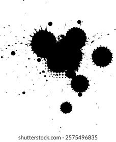 black ink brushed painting splatter splash artistic