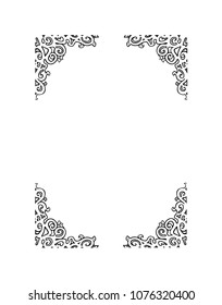 black ink decorative frame design