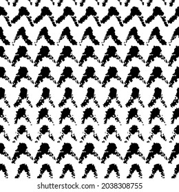 Black ink drawing herringbone isolated on white background. Cute monochrome geometric seamless pattern. Vector simple flat graphic hand drawn illustration. Texture.