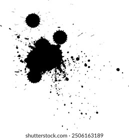 black ink drawing splash splatter spray painting grunge graphic