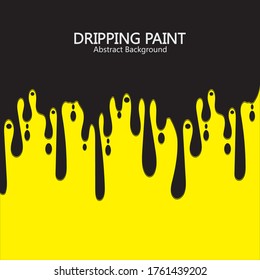 Black Ink Dripping Paint Spill Leaking Stock Vector (Royalty Free ...