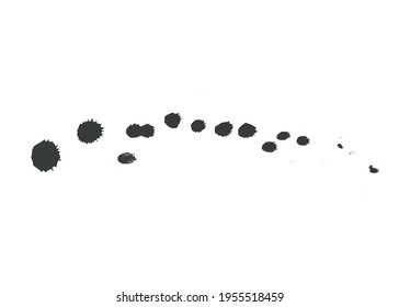 Black ink droplets. For design and creativity.