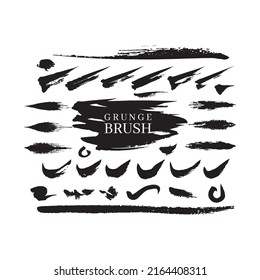 Black ink grunge brushes vector. Check mark symbol.