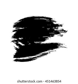 Black ink hand drawn paintbrush brush vector illustration. Stroke or scribble isolated element. Can be used for Black Friday banner design