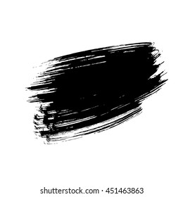Black ink hand drawn paintbrush brush vector illustration. Stroke or scribble isolated element. Can be used for Black Friday banner design