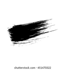Black ink hand drawn paintbrush brush vector illustration. Stroke or scribble isolated element. Can be used for Black Friday banner design