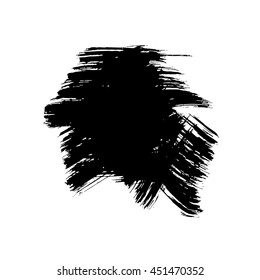 Black ink hand drawn paintbrush brush vector illustration. Stroke or scribble isolated element. Can be used for Black Friday banner design