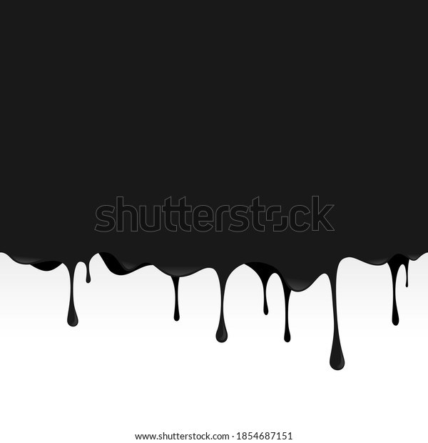 Black Ink Liquid Dripping Seamless Background Stock Vector (Royalty ...