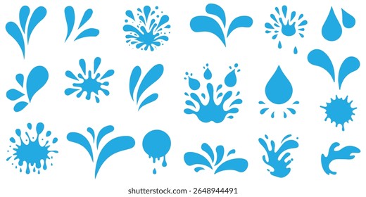 Black Ink and Liquid Drop Splash Vector Set – Dynamic Drip, Spill, and Flow Elements