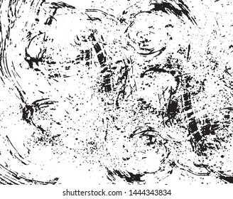 Black ink marks splatter splash and drips with a messy grunge style vector element illustration