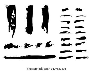 Black ink on white background texture with ink stains. Vector. Illustration.