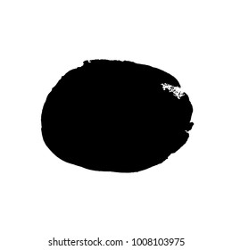 Black Ink Paint Brush Isolated On White Background. Vector