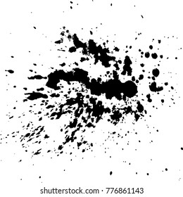 Black Ink Paint Explosion Splatter Artistic Stock Vector (Royalty Free ...