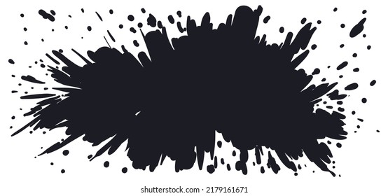 Tinta negra o salpicadura de pintura y desliza el diseño sobre fondo blanco.