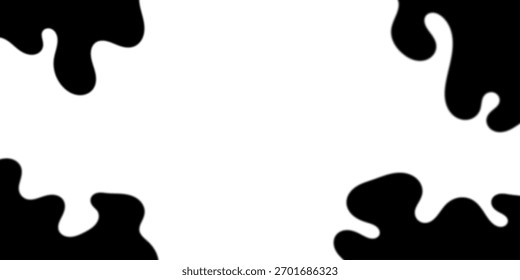  Black ink and paint splashes on black and white background, simple design concept.