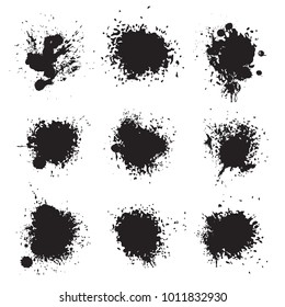 Black ink paint splat