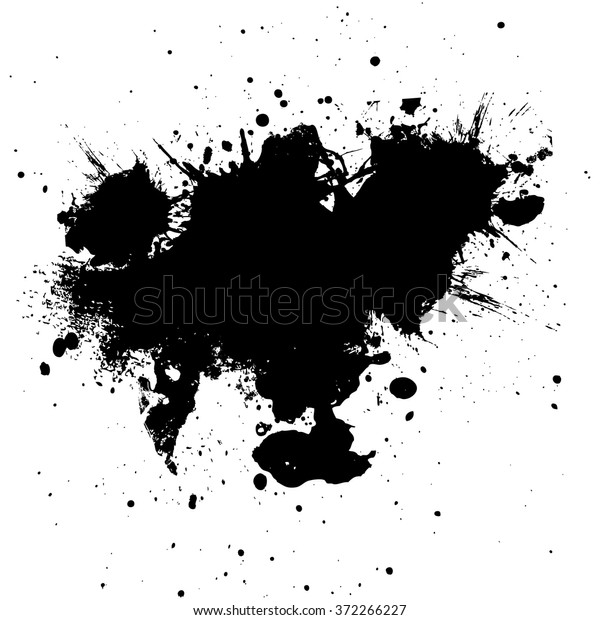 Black Ink Paint Splatter Background Illustration Stock Vector Royalty Free