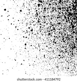 Black Ink paint splatter on white background. Spray paint placer abstract background, vector illustration.