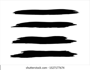 black ink paint stroke background vector