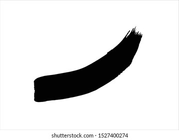 black ink paint stroke background vector