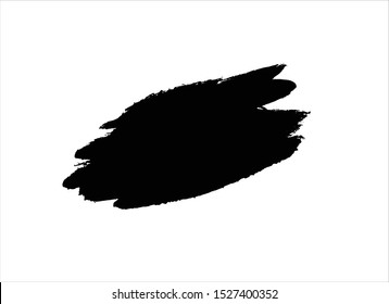 black ink paint stroke background vector
