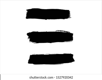 black ink paint stroke background vector