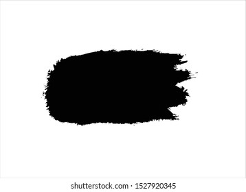 black ink paint stroke background vector
