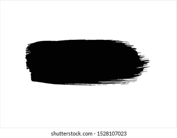 Black  ink paint stroke background vector