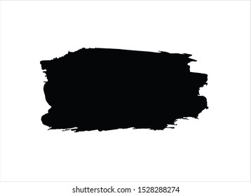 black ink paint stroke background vector