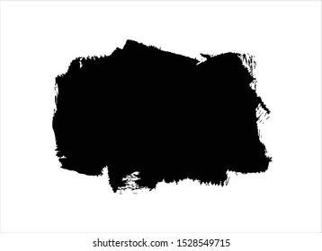 black ink paint stroke background vector