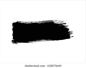 black ink paint stroke background vector