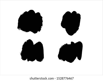 black ink paint stroke background vector