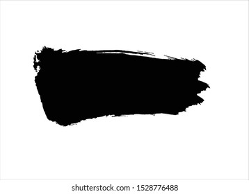 black ink paint stroke background vector