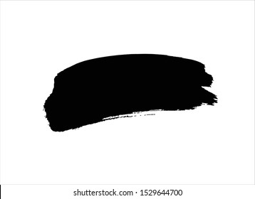 black ink paint stroke background vector