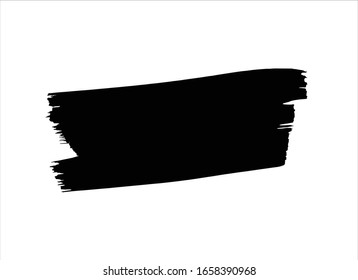 black ink paint stroke background vector