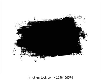 black ink paint stroke background vector