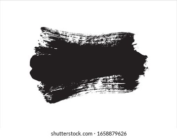 black ink paint stroke background vector