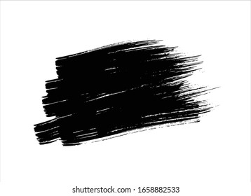 black ink paint stroke background vector