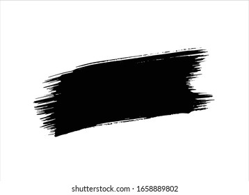 black ink paint stroke background vector