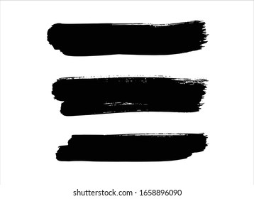 black ink paint stroke background vector