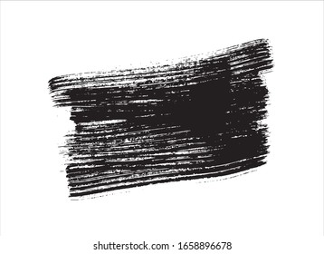 black ink paint stroke background vector