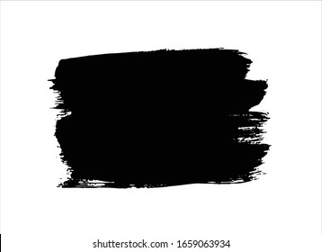 Black Ink Paint Stroke Background Vector