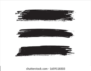 black ink paint stroke background vector