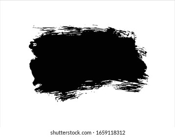 black ink paint stroke background vector