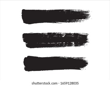 black ink paint stroke background vector