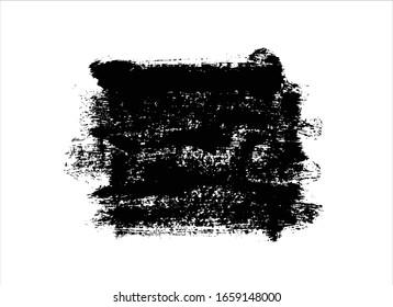 black ink paint stroke background vector