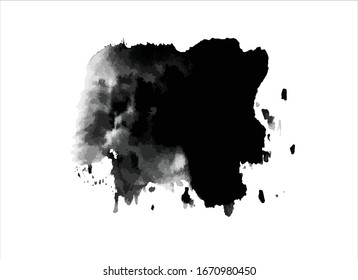 black ink paint stroke background
